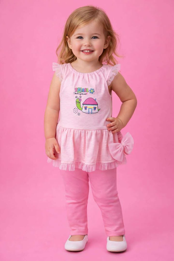 TH-SALE 25 KIDS CENTER GIRL SNAIL I LOVE MY HOUSE PANTS