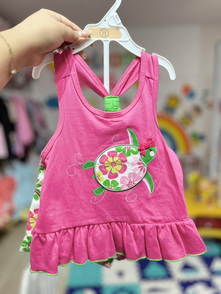 TH-SALE 31 KIDS HEADQUARTER GIRL TURTLE W/FLOWER SHORT
